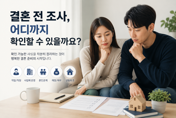 결혼 전 조사, 어디까지 확인할 수 있을까요? - 결혼을 준비하다 보면 누구나 한 번쯤은 이런 생각을 할 수 있습니다 이미지 1 결혼 전 조사, 어디까지 확인할 수 있을까요? - 결혼을 준비하다 보면 누구나 한 번쯤은 이런 생각을 할 수 있습니다 관련 이미지