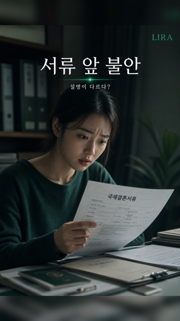 국제 결혼을 준비 중이라면 - 탐정 의뢰 - 국제결혼 서류를 준비하던 중 설명이 맞지 않는 부분이 보였습니다 이미지 1 국제 결혼을 준비 중이라면 - 탐정 의뢰 - 국제결혼 서류를 준비하던 중 설명이 맞지 않는 부분이 보였습니다 관련 이미지