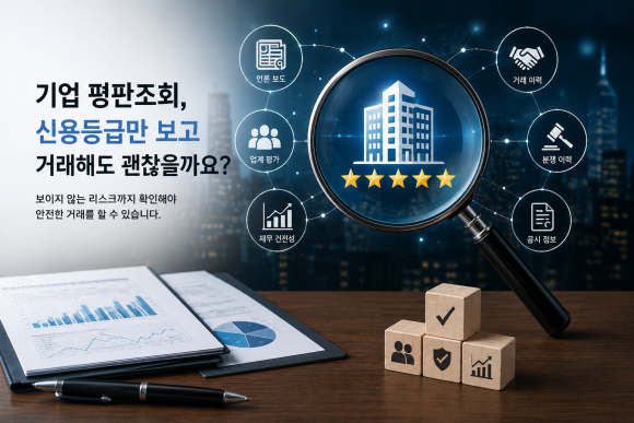 기업 평판조회, 신용등급만 보고 거래해도 괜찮을까요? - "새로운 거래처를 찾을 때 가장 먼저 무엇을 확인하시나요?" 관련 이미지