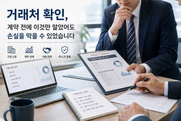 거래처 확인, 계약 전에 이것만 알았어도 손실을 막을 수 있었습니다 - "소개받은 업체니까 괜찮겠지." 관련 이미지