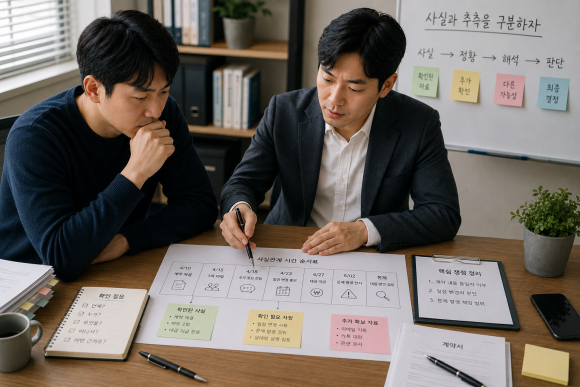 사실확인은 왜 조사보다 먼저 필요할까요? - 문제가 생기면 사람들은 먼저 “조사를 해야 하나?”라고 생각합니다 관련 이미지