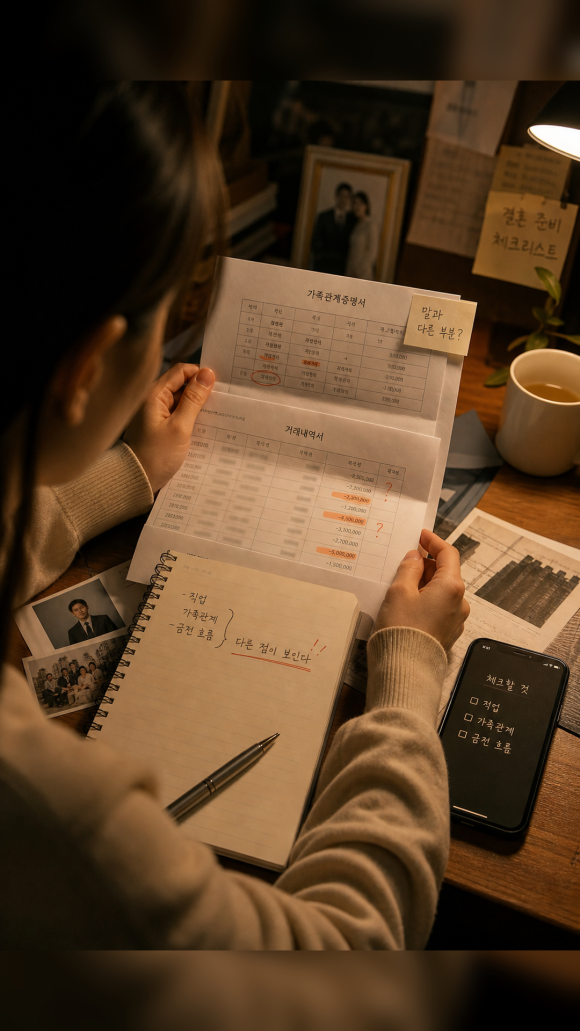 탐정의뢰 - 곧 결혼 할 사이인데 거짓말을 해요 - A씨는 결혼을 앞두고 상대의 직업과 가족 이야기를 자연스럽게 믿어왔습니다 관련 이미지