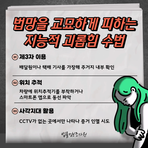 스토킹 가해자 특정 및 채증 방법 - 스토킹은 시간이 지날수록 수위가 높아지는 특징이 있습니다 이미지 3 스토킹 가해자 특정 및 채증 방법 - 스토킹은 시간이 지날수록 수위가 높아지는 특징이 있습니다 관련 이미지
