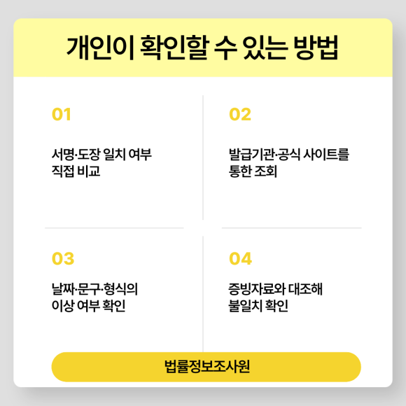 의심되는 문서, 계약서 사실관계 확인법은? - 일상에서 작성되는 계약서나 합의서, 각종 확인서 등은 관련 이미지