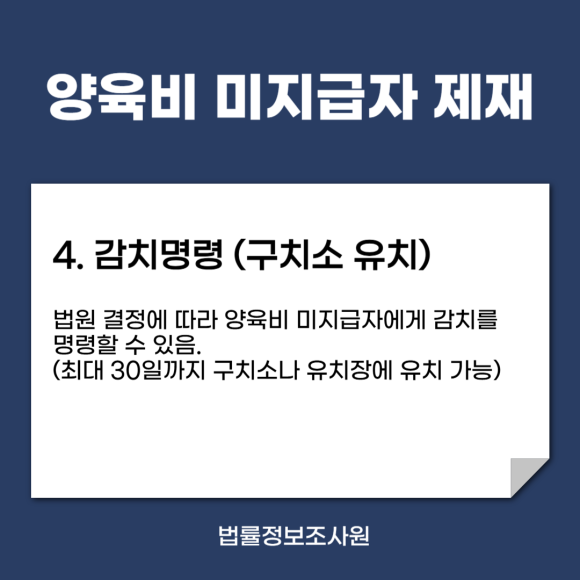 우리나라 양육비 미지급자 제재조치는? 미지급 양육비 효과적으로 받는 방법 알려드립니다. - 다음으론 고의적 미지급, 도주 우려가 있는 경우 관련 이미지