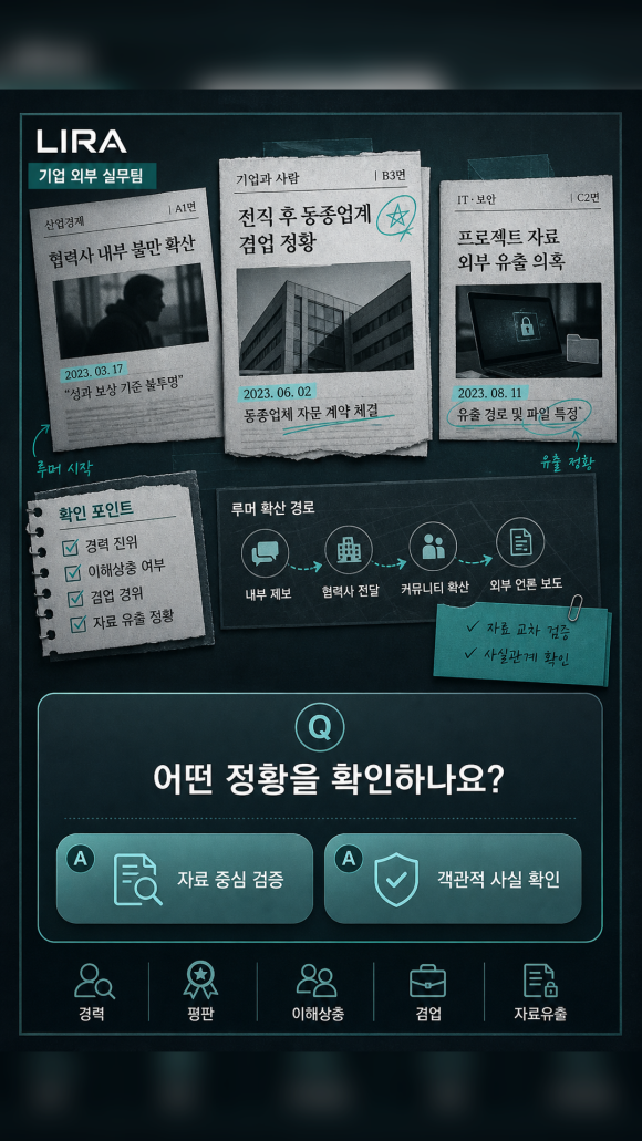내부에 맡기기 어려운 이슈가 생기면 외부에서 탐정 의뢰해야 합니다 - 상담 전에 먼저 살펴보면 좋은 부분은 다음과 같습니다 이미지 8 내부에 맡기기 어려운 이슈가 생기면 외부에서 탐정 의뢰해야 합니다 - 상담 전에 먼저 살펴보면 좋은 부분은 다음과 같습니다 관련 이미지