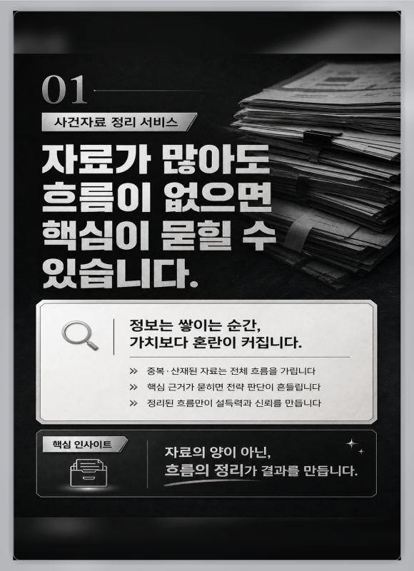 LIRA 사건자료 정리 서비스 - 흩어진 자료를 사건의 흐름으로 정리합니다 - 카카오톡, 문자, 녹취, 송금내역, 사진, 계약서까지 관련 이미지