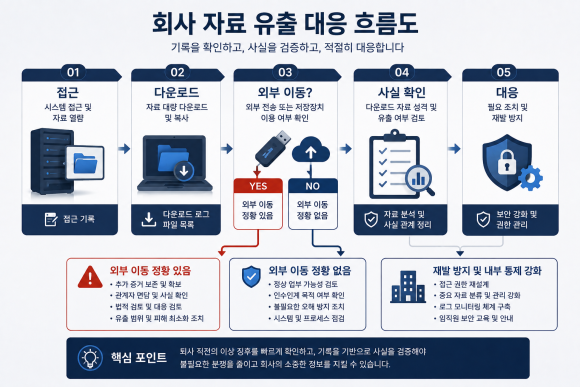 퇴사를 앞둔 직원이 회사 자료를 대량으로 내려받았다면, 이미 확인해야 할 단계입니다 - 먼저 컴퓨터를 뒤지는 것이 정답은 아닙니다 이미지 3 퇴사를 앞둔 직원이 회사 자료를 대량으로 내려받았다면, 이미 확인해야 할 단계입니다 - 먼저 컴퓨터를 뒤지는 것이 정답은 아닙니다 관련 이미지