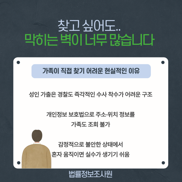 가출한 가족의 소재 파악, 전문가를 통해 해결하세요(성인 가출 해결법) - 가출이 확인된 즉시 마지막으로 목격된 장소와 시간, 그날의 동선을 최대한 빠… 이미지 4 가출한 가족의 소재 파악, 전문가를 통해 해결하세요(성인 가출 해결법) - 가출이 확인된 즉시 마지막으로 목격된 장소와 시간, 그날의 동선을 최대한 빠… 관련 이미지